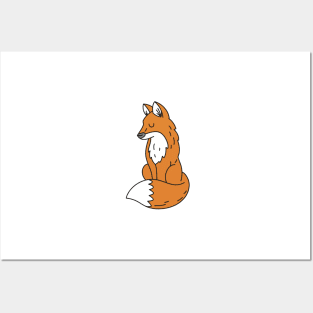 Fox - orange Posters and Art